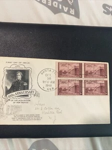 First Day of Issue General Stephen W. Kearny Envelope & 4 Set of 3c Stamps - Picture 1 of 7