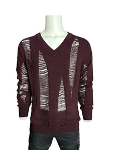 WIDOW LIP SERVICE GOTHIC VAMPIRE PUNK ZOMBIE MEDIEVAL OVERSIZED KNIT SWEATER  - Picture 1 of 7