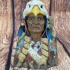 Indian Warrior Eagle Head Western American Native Stone Statue 6.5? X 4?