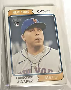14 2023 Topps Heritage FRANCISCO ALVAREZ RC METS #388 ROOKIE LOT - Bild 1 von 1
