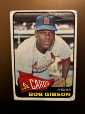 1965 Topps Set-Break #320 Bob Gibson - Crease/Writing