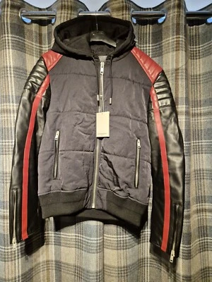 Givenchy Leather Hooded Jacket - Image 1 of 4