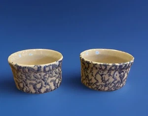 Robinson Ransbottom Ramekin Spongeware Dish Roseville Pottery, Ohio, USA - Picture 1 of 4