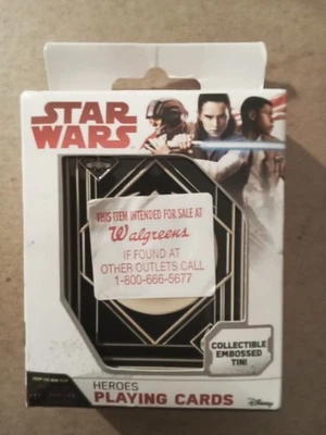 STAR WARS: HEROES Playing Cards Collectible Embossed Tin. - Image 1 of 4