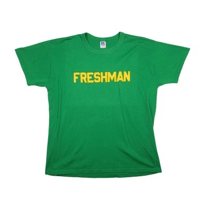 Винтажная мужская футболка Russell Athletic FRESHMAN College Frat 80-е большой размер сделано в США - Изображение 1 из 4