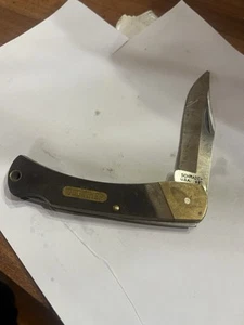 VTG SCHRADE OLD TIMER USA 6OT Large Folding Hunter Single Blade Lockback Knife - Picture 1 of 5