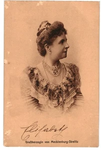 Prinzessin Elisabeth von Anhalt von Mecklenburg-Strelitz- PC Postkarte KÖNIGTUM - Bild 1 von 2