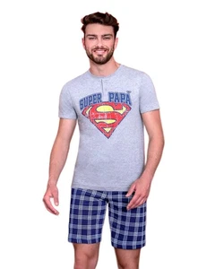 Pigiama uomo a manica corta in jersey di cotone Superman DCM4315 - Imagen 1 de 2