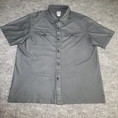 VTG Quicksilver Y2K Black Gray Double Pocket Button Up Shirt Men’s 2XL - Image 1 of 4