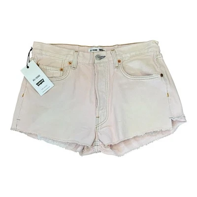 Redone Levis Short Shorts Womens Size 26 High Rise Cut Off Jean All Button Fly - Image 1 of 4