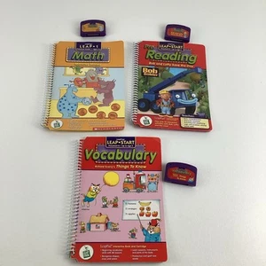 Leap Frog Leap Pad Books Cartridges Vocabulary Reading Math Bob Builder Scarry - Picture 1 of 10