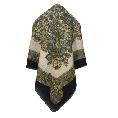 Bufanda cuadrada barroca floral arte corbata vintage 47” 120 cm Italia Foto 1 de 4