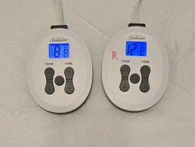 Almohadilla de colchón térmico Sunbeam Queen con controladores dobles Foto 1 de 4