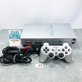 [Ex+3] Sony PS2 / Playstation PS 2 SCPH 39000 Silver Console NTSC-J Japan 04-77