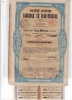 S.A. Agricole et Industrielle, Bruxelles 1857, 250BF, coupons, interesting, VF