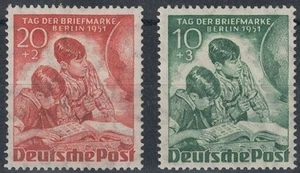 BERLIN 1951 Tag der Briefmarke 2v postfrisch ** - Bild 1 von 1