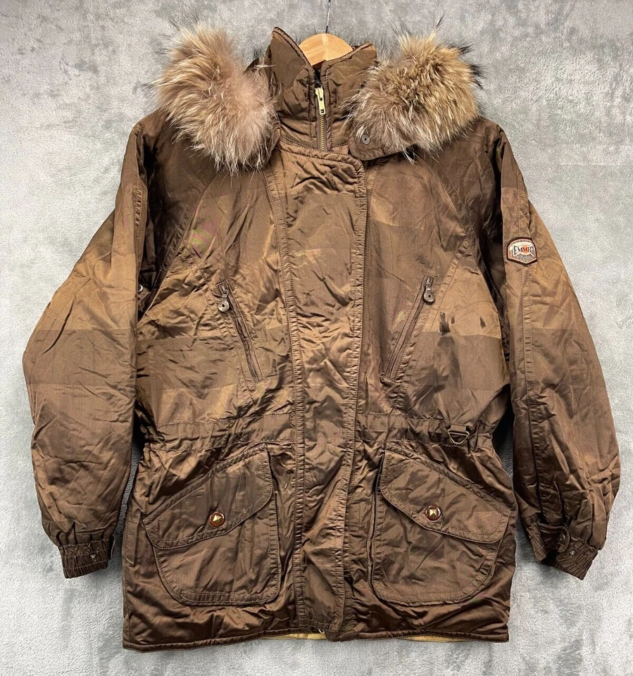 EMMEGI by Milos Women's Parka Ski Wear US 12 EU 42 Golden Faux Fur Lined Hood - Image 1 of 4