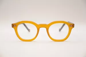 LOHAUSE THE ALLEN PARADOX N4 ROUND EYEGLASS FRAMES ORANGE 45-23-145 NEW - Picture 1 of 5