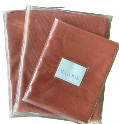 MATOUK~AUGUSTA~1 King COVERLET+3 SHAMS~4 pcs set~100% Cotton~SAFFRON~M130~NWT~ - Image 1 of 4