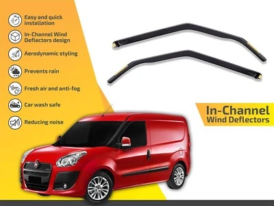 Wind Deflectors In Channel For Ram ProMaster City 2015-2022 2-Pcs Rain Guard - Imagem 1 de 4