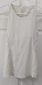 Camiseta sin mangas Lululemon Hit It para mujer talla 4 blanca entrenamiento deporte sujetador incorporado - Imagen 1 de 4