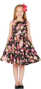 BlackButterfly Kinder "Audrey" Vintage Divinity 50er Blumen Party Mädchen Ballkleid - Bild 1 von 29