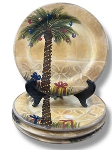 4er Set Tischplatten Unlimited BELLAGIO CHRISTMAS Palme 8,75" Salatteller RAR - Bild 1 von 8