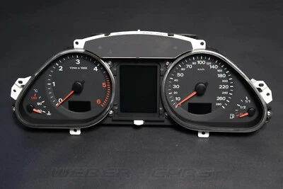Painel de instrumentos velocímetro 4l0920931a X MMI ACC OEM Audi Q7 4L V6 V8 TDI - Imagem 1 de 4