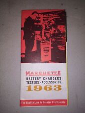 Vintage Marquette Battery Chargers, Testers 1963 Brochure