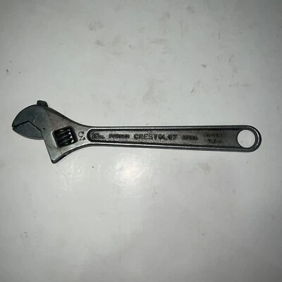 Винтажный 10-дюймовый регулируемый гаечный ключ Crestoloy Crescent Tool Co. США Джеймстаун - Изображение 1 из 3