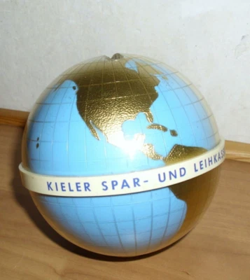 SPARDOSE WELTKUGEL Globus KIELER Spar und Leihkasse MK HELSINKI FINNLAND Finland - Bild 1 von 3