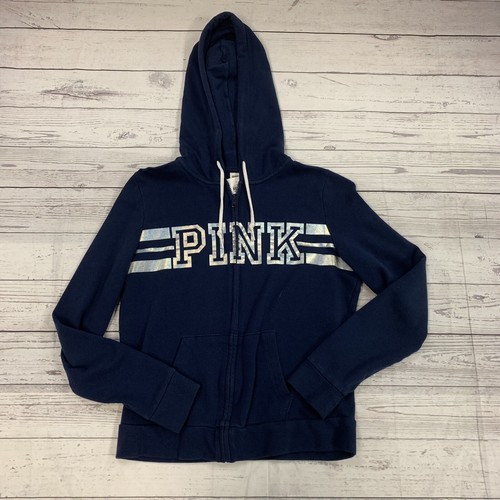 UNDERCOVER Giacca donna rosa Victorias Secret blu navy full zip taglia small