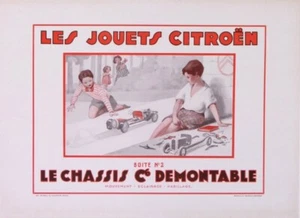 LES JOUETS CITROEN BOITE No 2 LE CHASSIS C6 DEMONTABLE 1928 VINTAGE POSTER - Picture 1 of 1