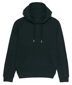 Schwarzes Herren Hoodie Black Raglan Sleeve Sweat Men's Hooded Sweatshirt - Bild 1 von 3