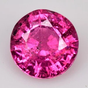 0.65 Ct & 5 mm _ MAHENGE NATURAL SPINEL 5mm ROUND LOOSE GEMSTONES / PINK SPINEL - Picture 1 of 15
