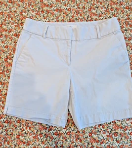 Loft Beige 4 Pocket Cotton Spandex Bermuda Shorts Sz 6 - Picture 1 of 7