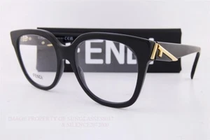 Brand New FENDI Eyeglass Frames FE 50064I 001 Black For Women Size 54mm - Picture 1 of 7