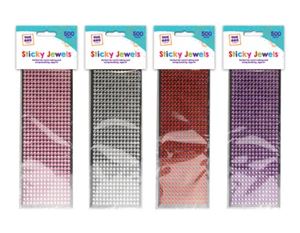 500 joyas pegajosas surtidos colores adhesivo artesanal gemas arte álbum de recortes - Imagen 1 de 9
