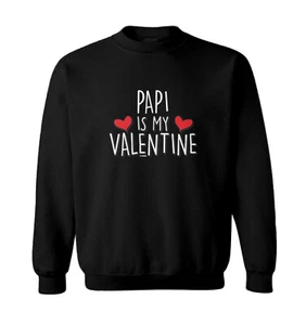 Papi Is My Valentine - Valentine's Day Love Heart Toddler Crewneck Sweater - Picture 1 of 8