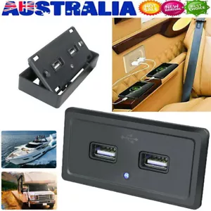 12V Dual USB Port Fast Charger Socket Power Outlet Panel Motorcycle RV Car 3.1A - Picture 1 of 15