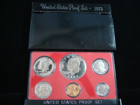 1973 United States Mint Proof Set Fresh Clean Original Box Cover