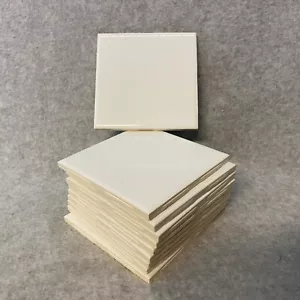 NEW! Lot Of 10 4-3/8" Square White Glossy Ceramic Wall Tile by Florida Tile CO - Picture 1 of 6