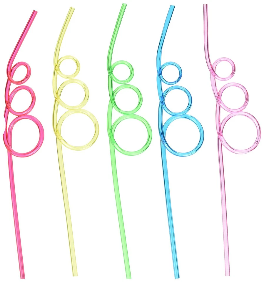 Crazy Loop Straws (12 Pack) 11" Assorted Color  - Image 1 of 1