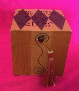 The Little Things Matter Keepsake Trinket Box w/Thank You Quotes - Picture 1 of 8