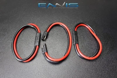 (3)  8 GAUGE QUICK DISCONNECT 2 PIN 10'' LEADS POLARIZED WIRE HARNESS AQK-12-8BG - Image 1 of 4