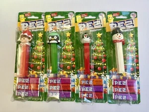 Pez Dispenser Christmas Penguin Elf Snowglobe Snowman Set Of 4 Collectibles - Picture 1 of 6