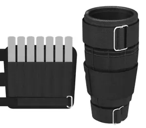 1 Pair Black Ankle Weight Stainless Steel Block Running Walking Training Workout - Foto 1 di 12