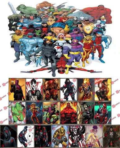 19PCS Superhero League Thunderbolts Red Hulk 1.6" Assemble Figure DIY Toy Cover