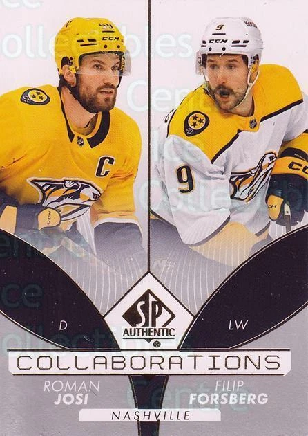 2022-23 SP Authentic Collaborations #20 Roman Josi, Filip Forsberg - Image 1 of 1