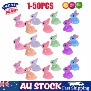 10-50x Easter Mini Luminous Resin Bunnies Ornament Glow Miniature Figures Rabbit - Picture 1 of 15